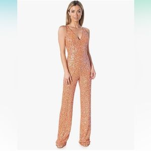 Dress the Population Women’s Sequin Charlie Jumpsuit - Large